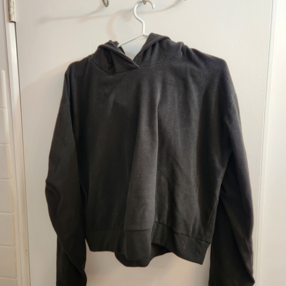 TenTree XL Black Cropped Hoodie